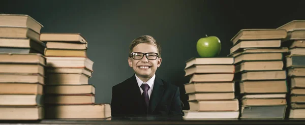 Oude foto van terug naar School, September. Uw jongen van de School — Stockfoto