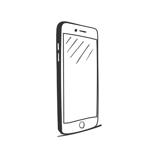 Συρμένο χέρι σκίτσο του κινητού τηλεφώνου — Διανυσματικό Αρχείο