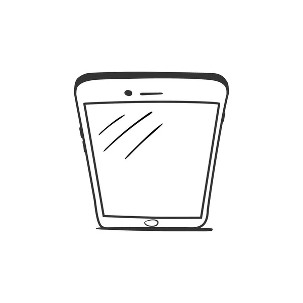 Desenho desenhado à mão do telefone móvel —  Vetores de Stock