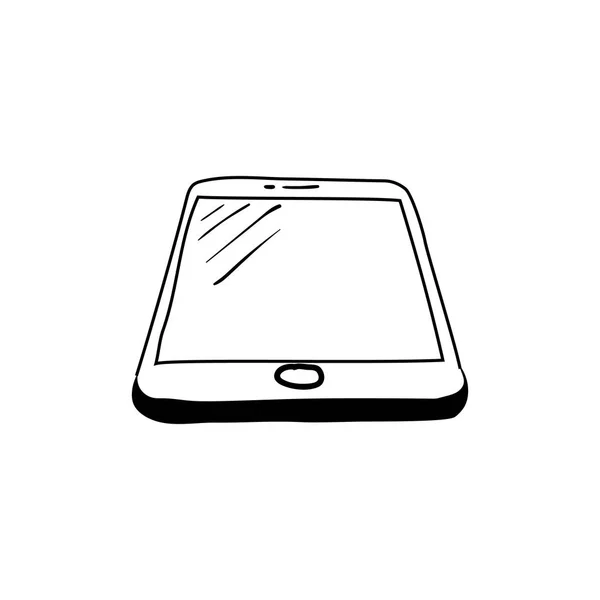 Hand ritad skiss av mobiltelefon — Stock vektor