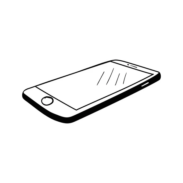 Desenho desenhado à mão do telefone móvel —  Vetores de Stock
