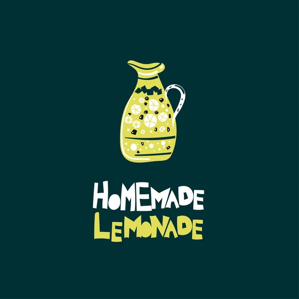 Ev yapımı limonata elle çizilmiş yazı, tipografi