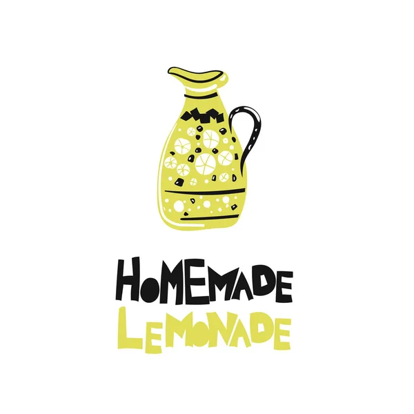 Ev yapımı limonata el yazı, doğal içecekler çekilmiş
