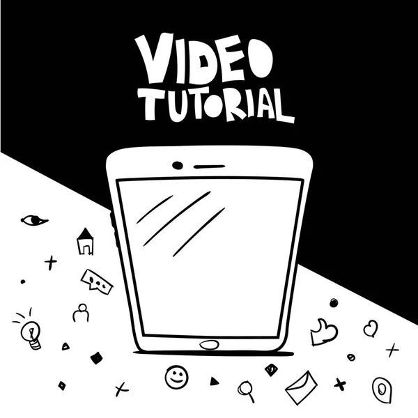 Video öğretici vektör poster kavramı
