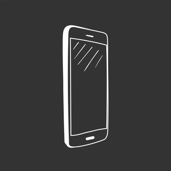 Cep telefonu, örnekler el çizilmiş kroki — Stok Vektör
