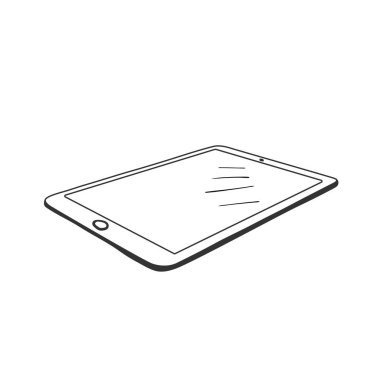 Kontur vektör çizim grafik tablet