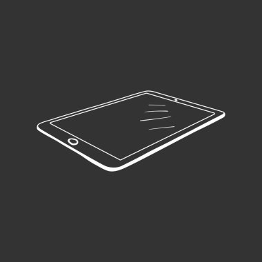 Grafik tablet anahat tebeşir çizim