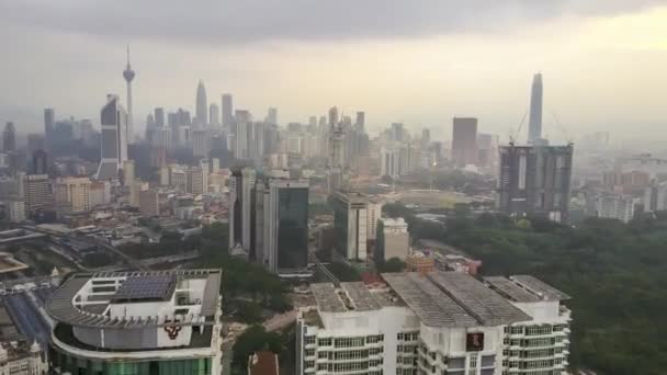 Kuala Lumpur Malajzia Augusztus 2018 Uhd Hyperlapse Drone Megszűnik Kilátással — Stock videók