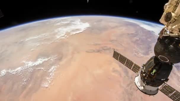 Planète Terre Tournante Vue Station Spatiale Internationale Time Lapse Images — Video