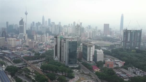 Kuala Lumpur Malajzia Augusztus 2018 Létrehozó Filmszerű Drone Kuala Lumpur — Stock videók