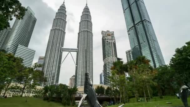 Upływ Czasu Zachód Sceny Panoramę Miasta Kuala Lumpur Pomniejsz — Wideo stockowe