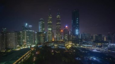 4 k zaman atlamalı gündoğumu sahne, Kuala Lumpur şehir manzarası. 
