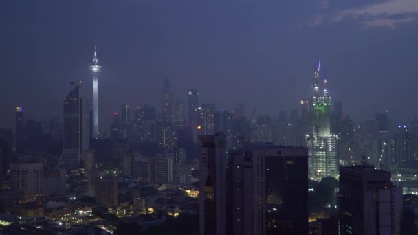 Kuala Lumpur Malezja Września 2018 Ustanawiającego Kinowej Strzał Sunrise Niebieski — Wideo stockowe
