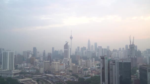 Kuala Lumpur Malajzia 2018 Szeptember Létrehozó Filmszerű Shot Sunrise Kék — Stock videók