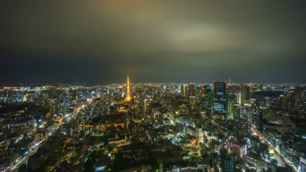 Time Lapse Night Day Sunrise Scene Tokyo City Skyline Tokyo — Vídeo de Stock