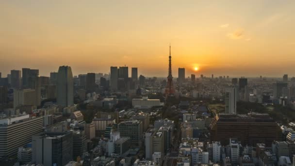 Laps Temps Nuit Jour Jour Scène Lever Soleil Tokyo Skyline — Video