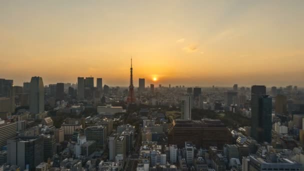 Laps Temps Nuit Jour Jour Scène Lever Soleil Tokyo Skyline — Video