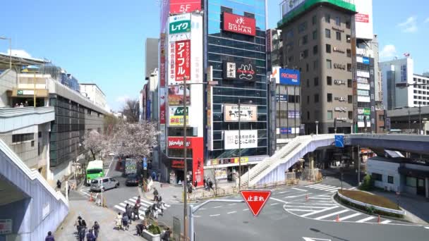 Уэно Токио Япония Апреля 2017 Года Roll Кинематографические Кадры Города — стоковое видео