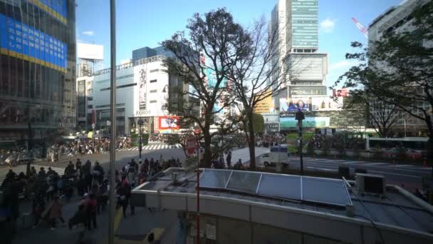 Shibuya Tokio Japan April 2017 Roll Filmische Einspielung Des Shibuya — Stockvideo