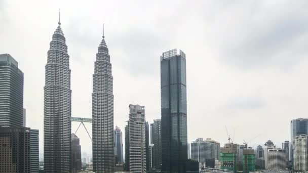 Kuala Lumpur Malesia Kesäkuu 2020 Kuala Lumpurin Kaupungin Keskustan Taivaanrantaan — kuvapankkivideo