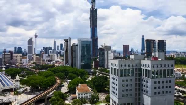 Nuvole Rotolanti Sulla Città Kuala Lumpur Time Lapse Inclinazione — Video Stock