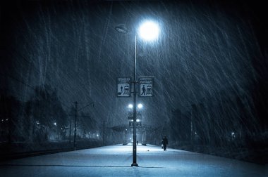 Kratovo, Rusya 'da kar yağışı. 