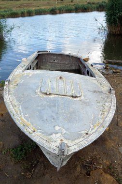 Eski paslı tekne, alıntı, vintage, renkli