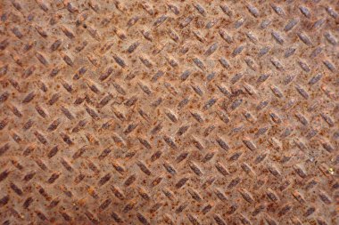 Paslı çelik plaka arka plan, desenli.