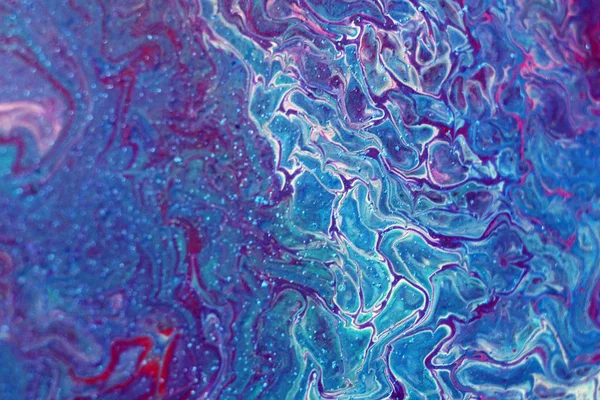 Acrylic paint texture on canvas, background. Abstract ocean- ART. Natural Luxury. Style incorporates the swirls of marble or the ripples of agate. Beautiful  paint with the addition of blue powder.