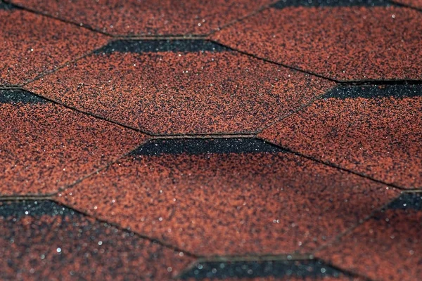 Asphalt Bitumen Shingles Photo Close View Asphalt Roofing Shingles Background — Stock Photo, Image