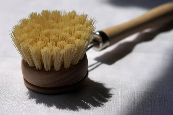 Eco bamboo clean brush. Zero waste, Plastic free. Sustainable lifestyle concept.