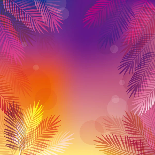 Vector Background Palm Leaves — Stock Vector