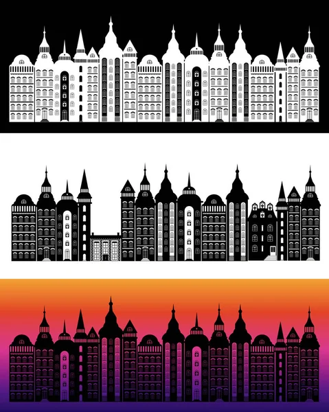 Vector Ilustración Conjunto Apartamentos — Archivo Imágenes Vectoriales