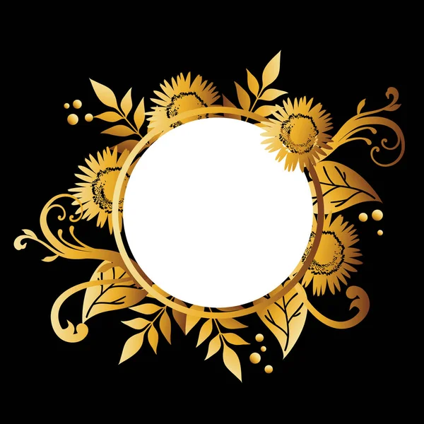 金向日葵的矢量背景 — 图库矢量图片