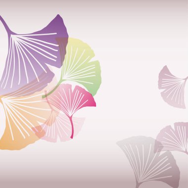 ginkgo yaprağı illüstrasyon arka plan