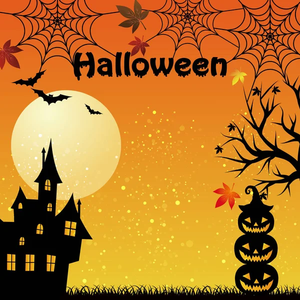 Achtergrond Vector Illustratie Van Halloween — Stockvector