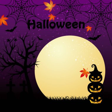 Cadılar Bayramı arka plan vektör illüstrasyon