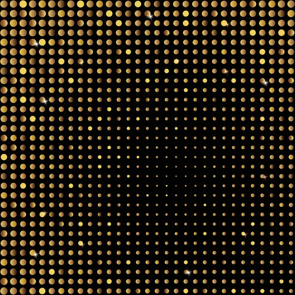 Mosaik Bakgrund Gyllene Glitter — Stock vektor