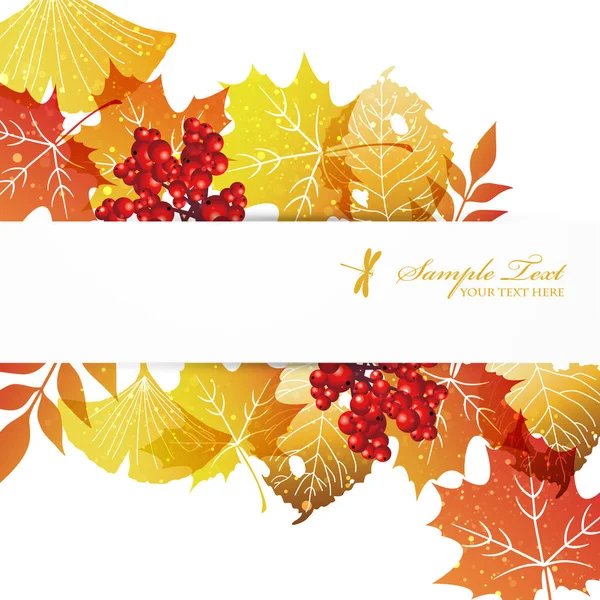 Vector Background Fallen Leaves — Stock Vector