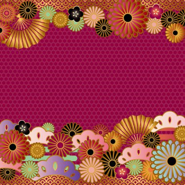 Japon desen arka plan illüstrasyon