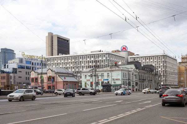 Moscow Russia April 2018 Buildings Houses Mira Avenue Cloudy Day — Stock Photo, Image