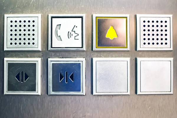 Elevator Buttons Closeup Signs Symbols — Stock Photo, Image