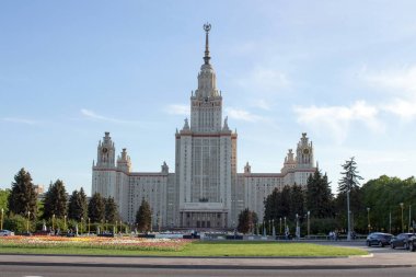 Moskova, Rusya, 17. Mayıs, 2019: Rusya, Moskova, Lomonosov Moskova devlet Üniversitesi, Moskova devlet Üniversitesi, Vorobyevy gory
