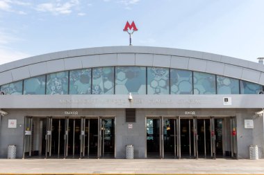 Rusya, Moskova, 01 Temmuz. 2019: Metro istasyonu 