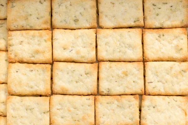 Hartige cracker met kruiden — Stockfoto