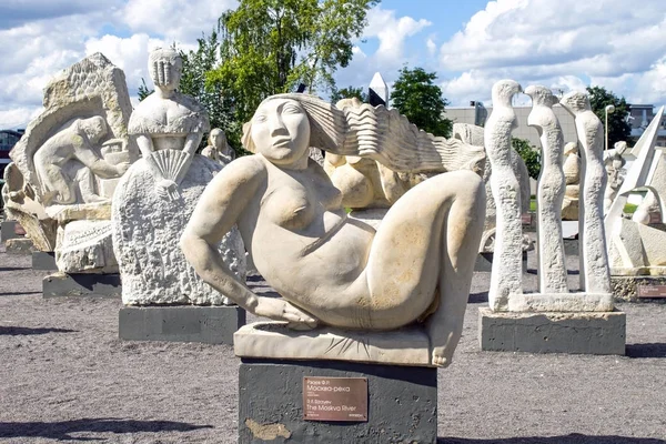 Rusia, Moscú,: Esculturas de piedra en Museon Park —  Fotos de Stock