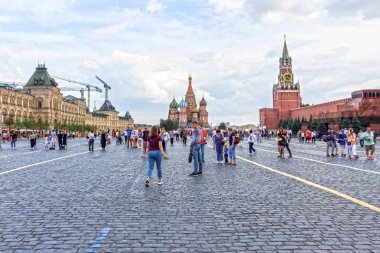 Rusya, Moskova, 26.07.2019: Kızıl Meydan. 