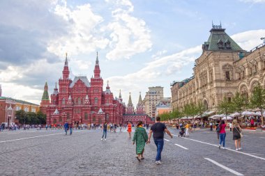 Rusya, Moskova, 26.07.2019: Kızıl Meydan. 