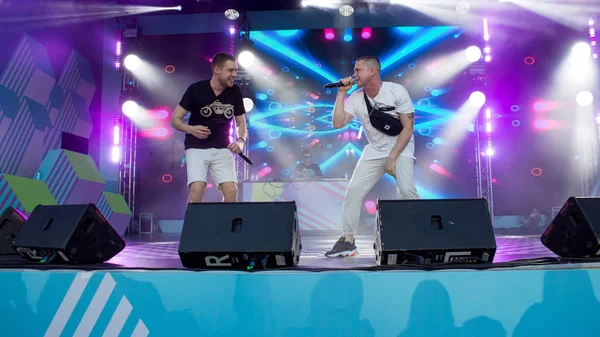 Rusya, Moskova, Vdnkh, Şehrimin Ritmi Müzik Festivali. Rapçi