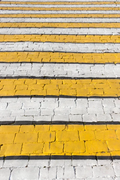 Colorful Pavement Moscow Street Pedestrian Crosswalk — Stock Photo, Image